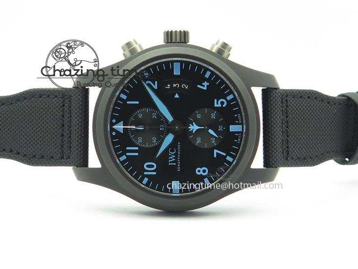 MIROTIME 0706 Pilot Chrono IW388003 Real Ceramic V6F 1:1 Best Edition On Black Nylon Strap A StreetReady 7284